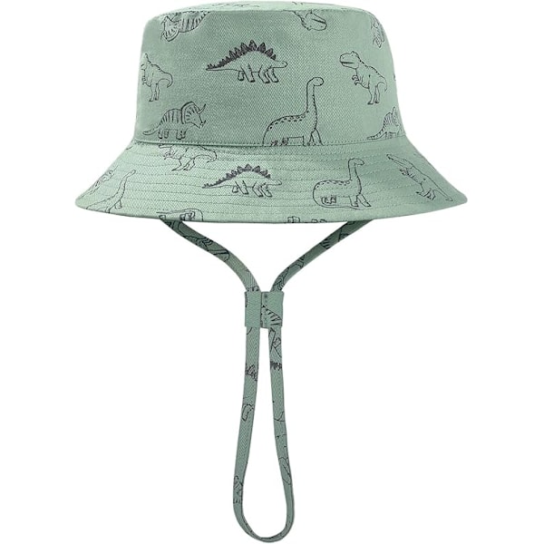 Baby Solhatt Småbarn Solskyddshatt för Baby Pojkar Flickor Barn Sommar Bucket Hatt UPF 50+ Vikbar Strandhatt Green