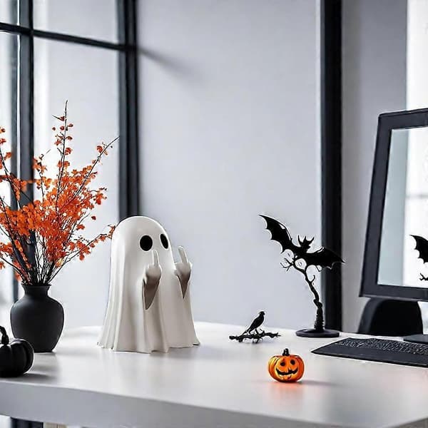 2025 Halloween Spökfigur, Läskig Spökstaty i Harts Style 3
