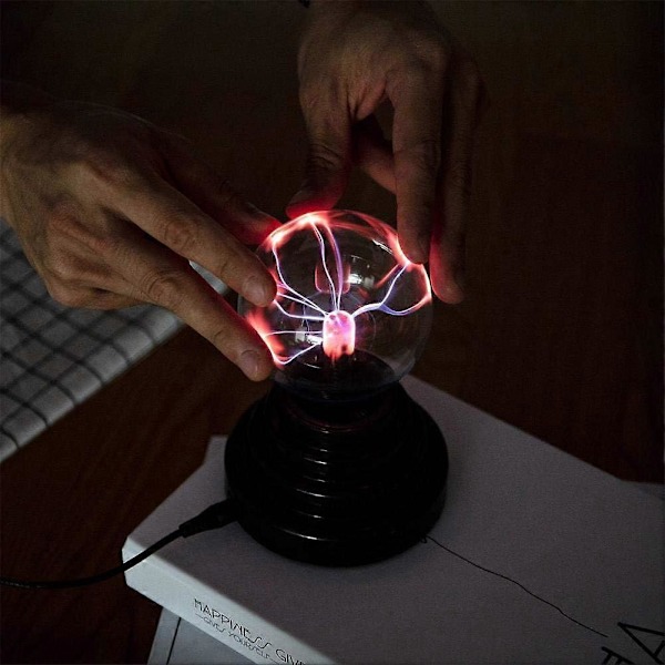 Magisk jonboll, Ljus Plasma Boll Lampa Lätt Beröringskänslig Nebulosa Sfär Glob Nyhet Leksak USB eller Batteridriven Festgåva Skrivbordslampa Sovrum Kontor
