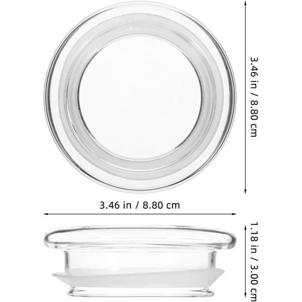Kandelåg - Sæt med 2 - Glas og Silikone - Lækagesikker - Til Karaffel og Kedel - 8,80 cm