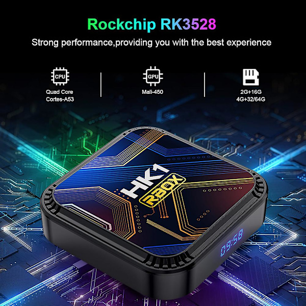 Home HK1 RBOX K8S Android 13 TV-BOX RK3528 64GB 32GB 16GB 2.4G 5G WIFI BT 4.0 Videoavkodning Mediaspelare Set Top Mottagare Box 4g64g AU Plug