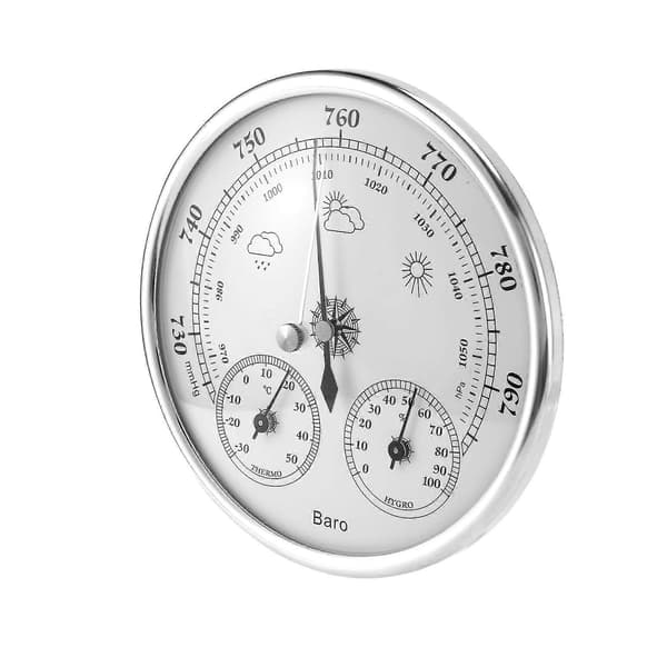 Väggmonterad hushållstermometer hygrometer hög noggrannhet tryckmätare luftväderinstrument B