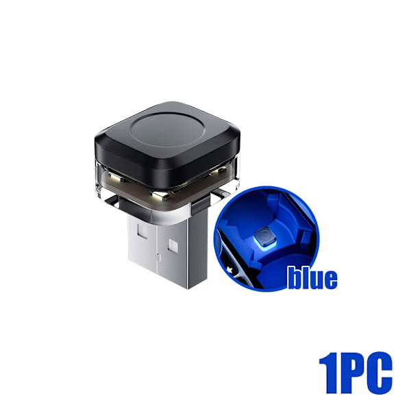 1 x USB Mini LED Lys Bil Interiør Tilbehør Neon Ambient Pære red