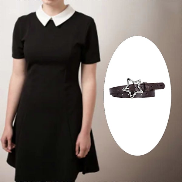 Harajuku Teini-ikäisten Vyötärövyö Alloy Star -soljella Kevyt Ylellinen Persoonallinen Vyötärövyö Naisille Tytöille Takki Mekko Ruusunpunainen Rose Red