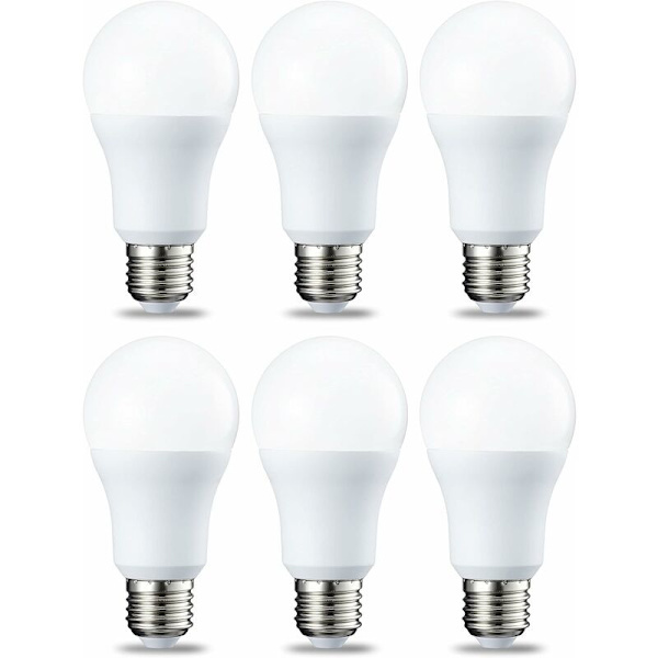 6-pack LED-lampor Edison skruvbas E27 10 W Kallvit Ej dimbar