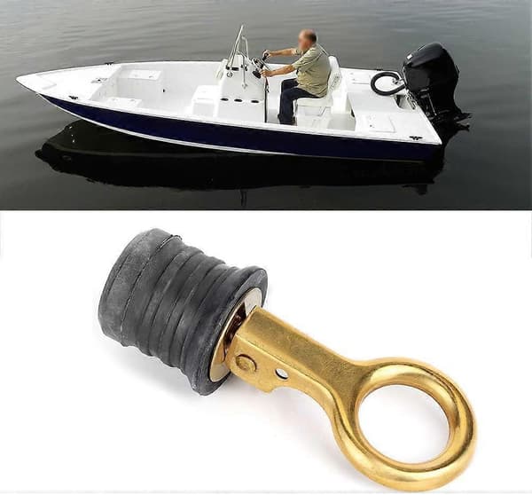 Båd Afløbsplugs Udskiftning Til Båd Messing Gummi Snap Tight Båd Afløbsplug Marine Bådtilbehør Udskiftning Til 1-1 / 4In Huller