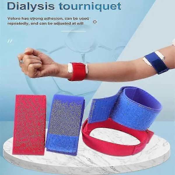 2 st Medicinsk Hemodialys Tourniquet Sjuksköterskespecifik Dialys Plus Flexibelt Venöst Hemostatiskt Spänne small without snap