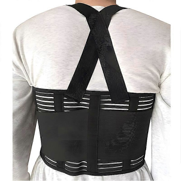 Ribbensstöd Bröstkorg Fraktur Ribbensstöd Kompressionsbälte för Frakturer Förskjutna Revben Skydd Smärtlindring Black XXL
