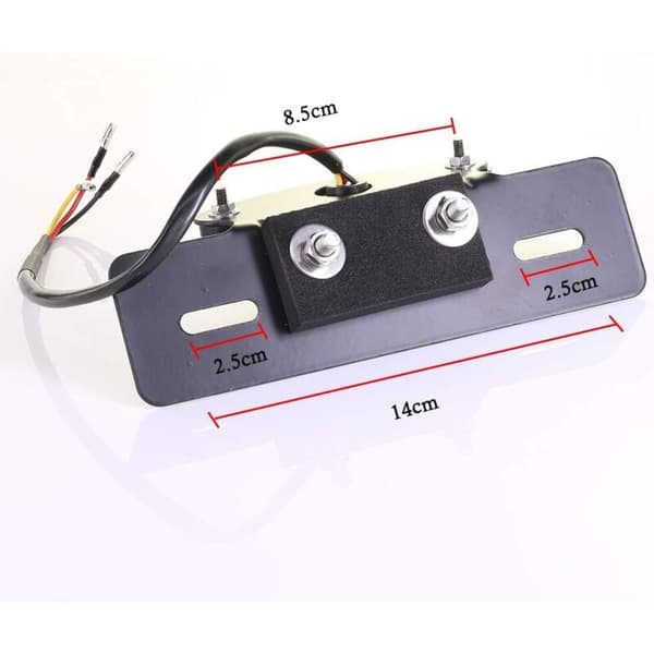 Motorcykel LED Rødt Baglygte Bremselys Nummerpladelampe Universal Modificeret Retro