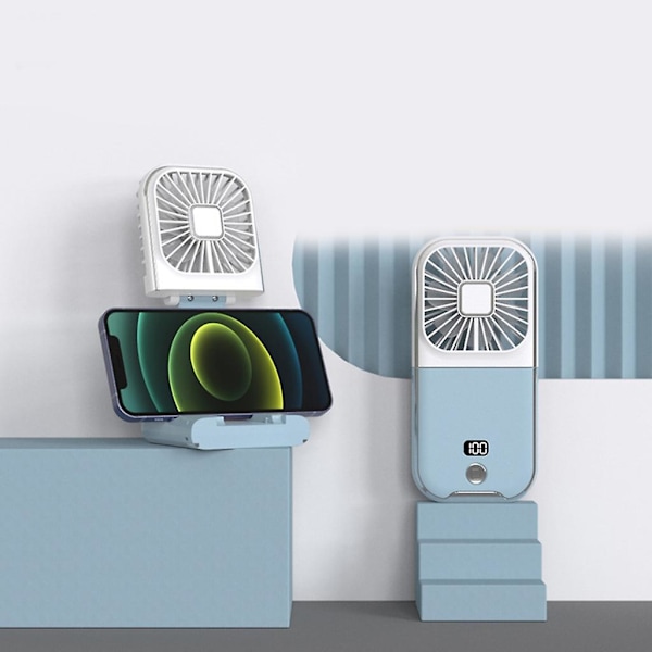 Bærbar Genopladelig Mini Ventilator Håndholdte Vifter Foldbare Vifter Bærbar Håndholdt Ventilator White