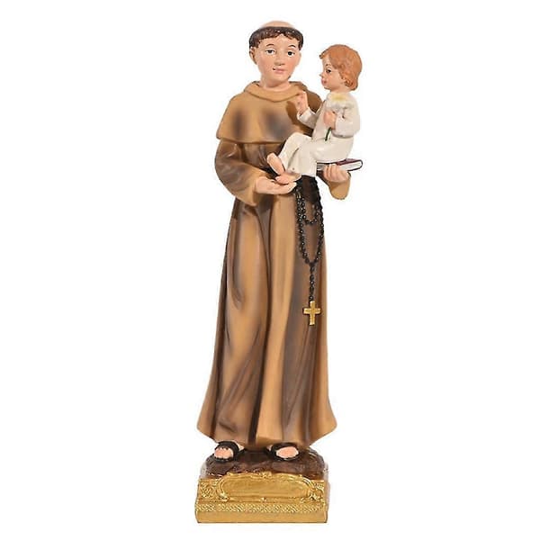 Hellig Fader Med Hellig Søn Statue Skulptur Hellig Anthony Statue Barn Jesus