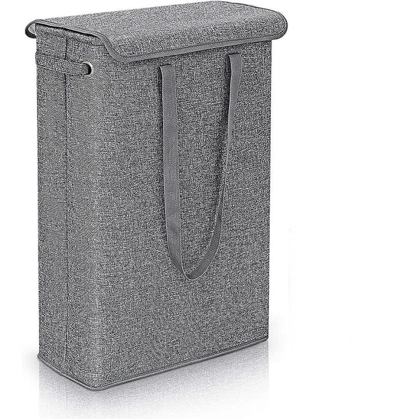 Pesukoneen säilytyskori kannella ja kahvalla grey