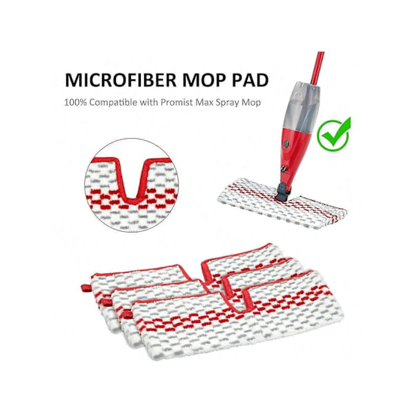 3 kpl Mikrokuituspraymoppityynyjä, yhteensopivia O-cedar/Vileda Promist MAX -pestäville kääntyville moppityynyille kuivaan ja märkään lattianpesuun 3 pack Spray Mop