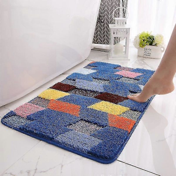 Kylpymatto Liukumaton Imukykyinen Suihku Kylpyhuoneen Matto Lattiamatto Parvi No.a1 Blue 50*80cm