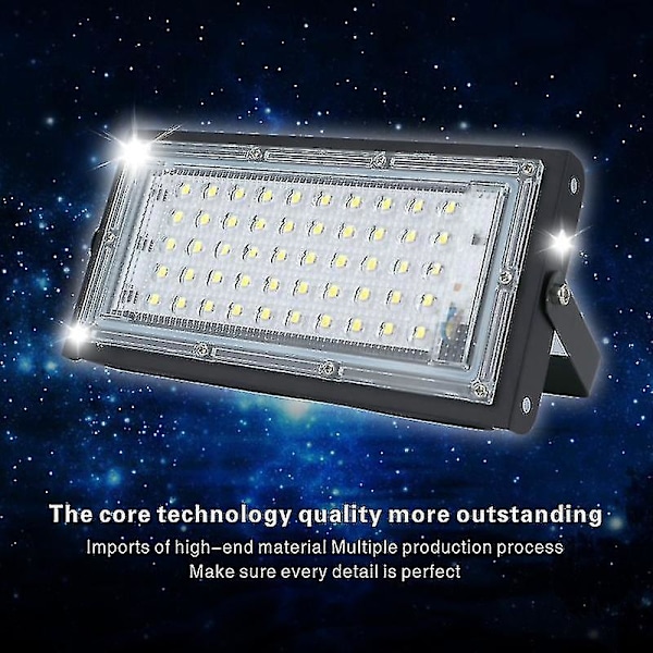 50W IP65 Vedenkestävä Ulko-LED-Valokeila Warm White