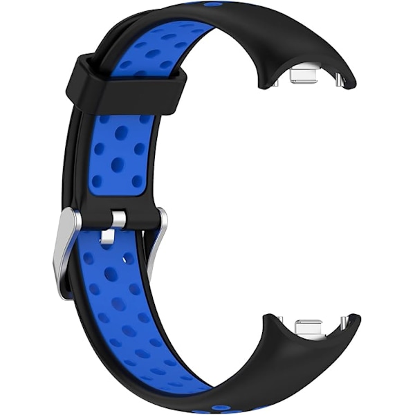 Smart klockarmband kompatibel med Xiaomi Mi Band 8, silikonklockarmband, ersättningsarmband, handledsband, handledsslinga, tillbehör black blue