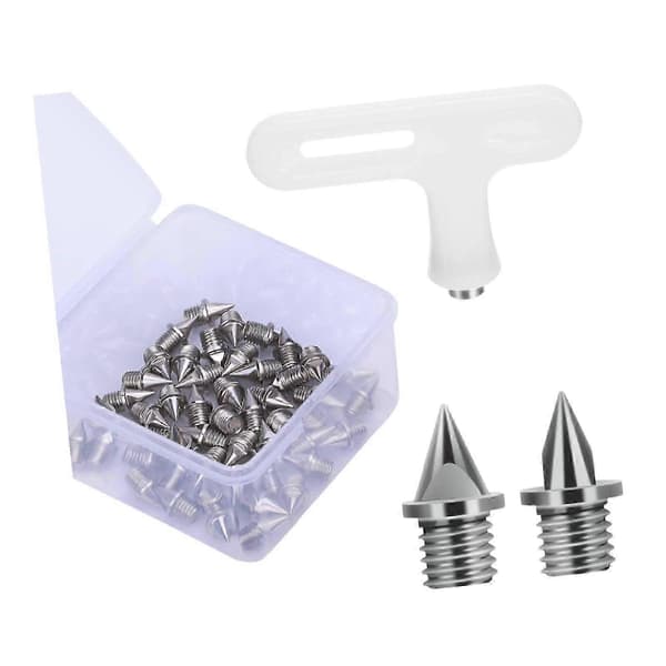 50-pakning 5 mm piggsko-pigger Erstatning Lette metallpigger for sprintløping Sport Voksne Silver