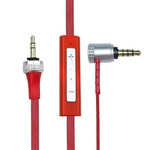 Lättanvänd kabel med mikrofon och volymkontroll för MDRX10 MDRXB920 hörlurar B