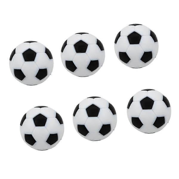 6 stk. 32 mm Bordfodbold Foosball Bolde Fussball Udskiftning Sort