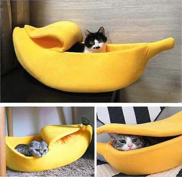 Banan Katte Seng, Kæledyrsseng, Kæledyrsseng Til Katte, Kanin Hvalp Gul