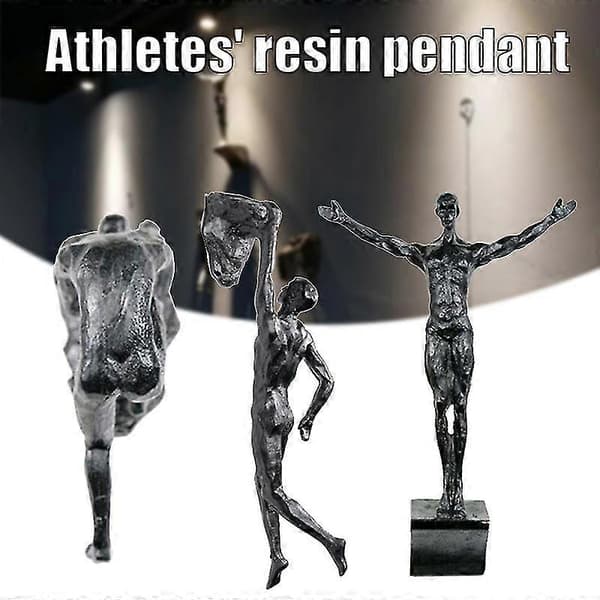 Kreative Atleter Abstrakt Statue Moderne Klatrefigurer Resin Ornamenter Veggdekorasjon D