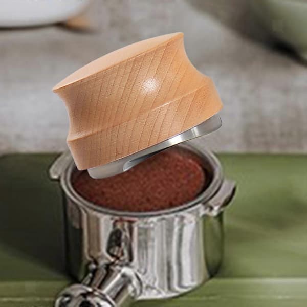 Kaffedistributör Handstamp, Justerbart Djup 51mm Rostfritt Stål för Kaffemaskin