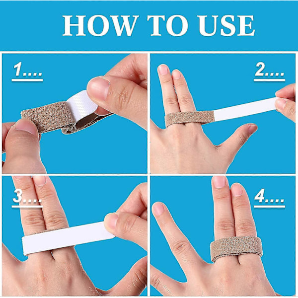 10 st Buddy Tape Fingerband Halkfria Kardborreband Fingerskenor, Återanvändbara Buddy-lindor i Tyg för Brutna Tår Khaki 10pcs