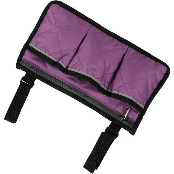 Multifunksjonell sidehengende rullestoloppbevaringsveske (lilla polyester pongee)