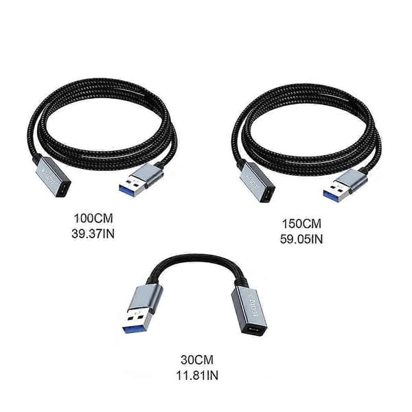 USB Hane Till Typ C Hona Förlängningsadapter 10 Gbps För Laptop PC Laddare - Yx 30cm