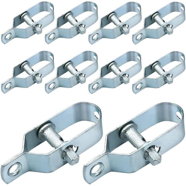 10 st 90 mm stängselsträckare, taggtrådssträckare, galvaniserade ståltrådsnätsträckare för trådnät eller annan tråd, silver