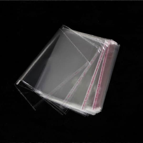 100 st Transparenta Självhäftande Förseglade Plastpåsar Smycken Presentförpackning Påse 10*15cm