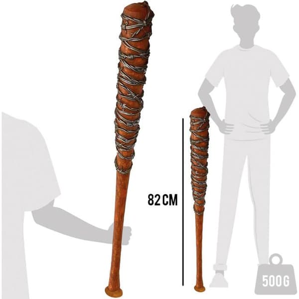 Lucille-baseballmaila – 1 kpl – polystyreeniä – realistinen piikkilankaefekti – Negan-asu