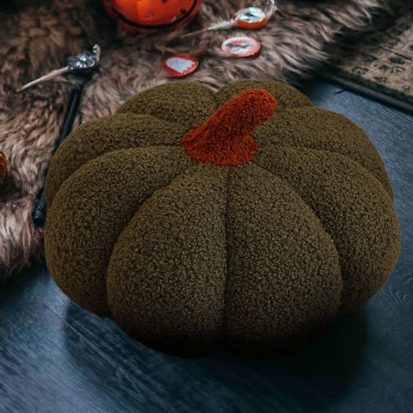 2025 Pumpakudde Halloween Leksak Kudde Stickad Ullstil Pumpa Vardagsrum Soffkudde GN