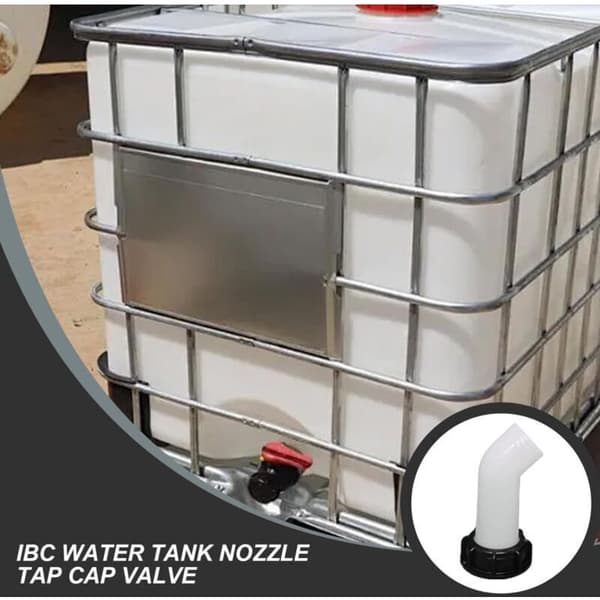 2 kpl tyhjennysputki mutterilla IBC 1000L vesisäiliön suutinventtiilin liitin E