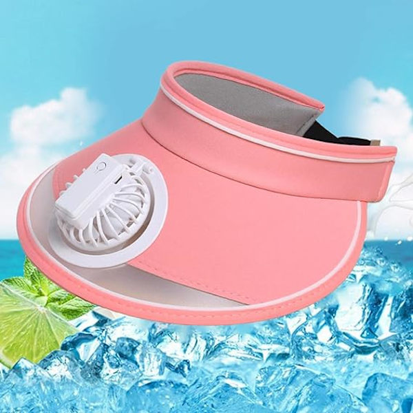 Aurinkolippahattu tuulettimella, aurinkosuojaava tuuletinhattu, aurinkolippahattu tuulettimella tytöille, pojille, matkailuun, retkeilyyn, kalastukseen, urheiluun Pink