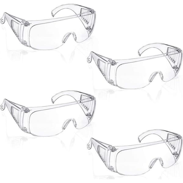 Klara skyddsglasögon, PPE-standard, explosionssäkert PC-material, hög slagtålighet, ventilerad design för komfort