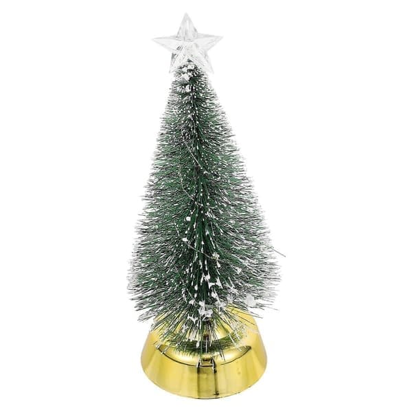 Oplyst trædekoration Lysende juletræsornament Julefester Plast 10x10x25cm