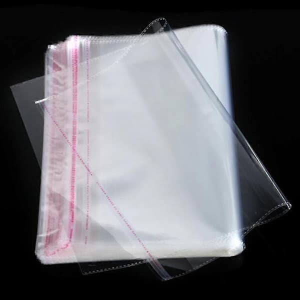 100 st Transparenta Självhäftande Förseglade Plastpåsar Smycken Presentförpackning Påse 7*10cm