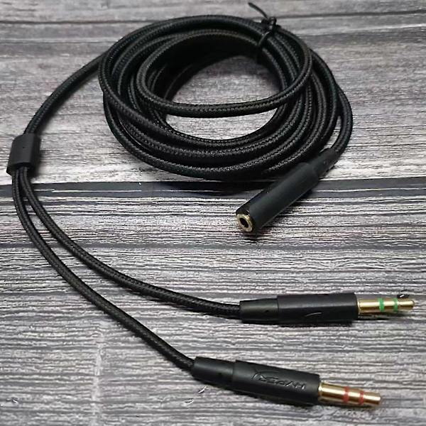 Pålideligt 2 i 1 Adapter Headset Kabel til Cloud Mix Computer Hovedtelefoner