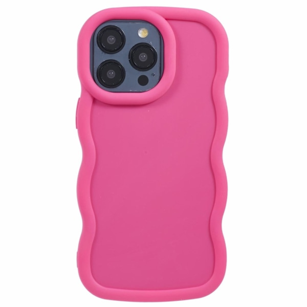 iPhone 12 Pro Max -puhelinkotelo, aaltoileva vaaleanpunainen