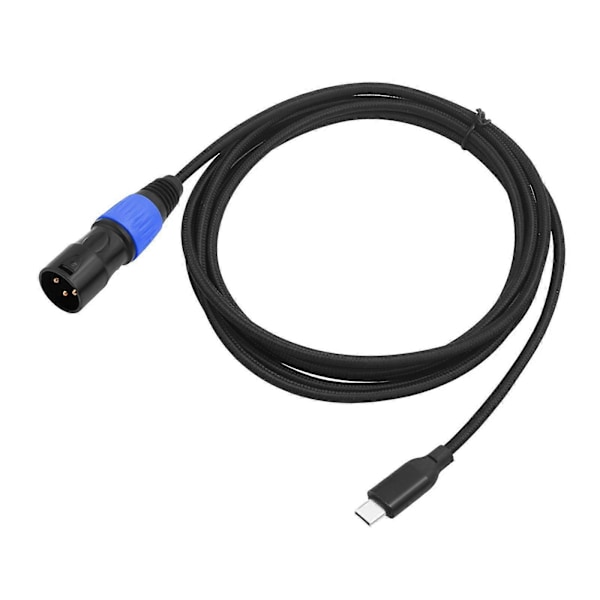 USB C til XLR Hann Audio Kabel Utgangskabel Audio Kobling for Mikser Høyttaler 100cm Black 300cm
