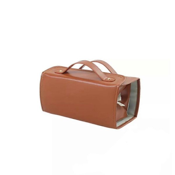 Basic-Chic Sminkväska, Spelar Resekosmetikväska, Basic-Chic Kosmetikväska Brown