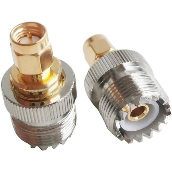UHF RF-hona till SMA-hane adapter - 2-pack - SO239 koaxialkontakt