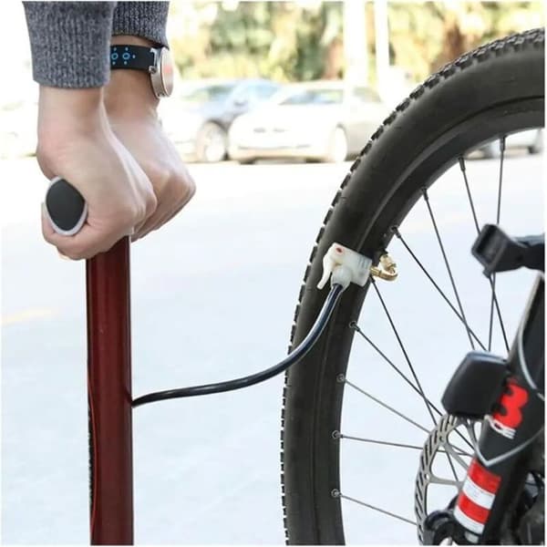 1 stk. 135 graders kobber dækventilforlænger, cykelpumpeventil med kontraventil til scootere, ventiladapter
