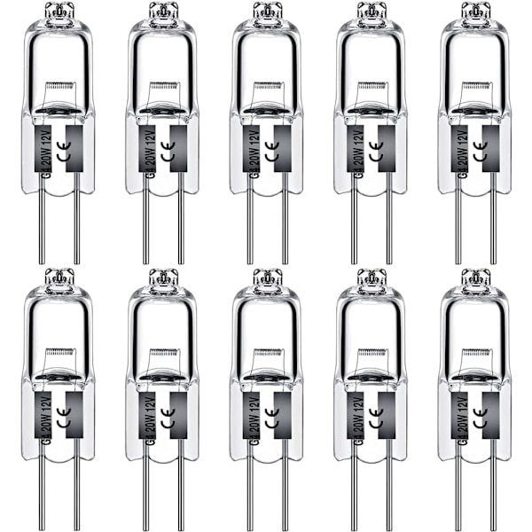 G4 Halogenlampor 10W 12V - Varmvit 12pcs 10W