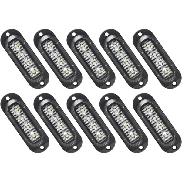 10X LED sidemarkeringslys 12/24V LED trailer sidemarkeringslys advarselslys til lastbil autocamper campingvogn (hvid)