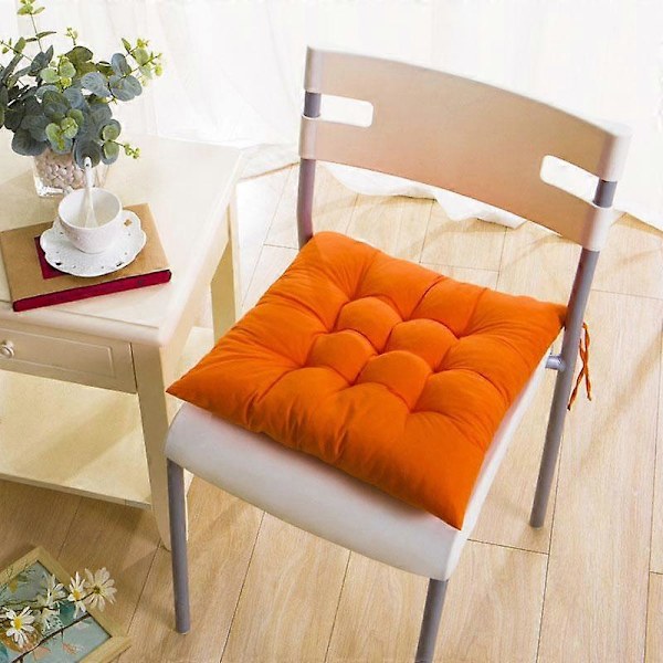 Fyrkantig Sittdyna Tjockare Stolskudde För Matplats Uteplats Hemmakontor Inomhus Utomhus Trädgård Soffa Sittdyna 40x40cm orange