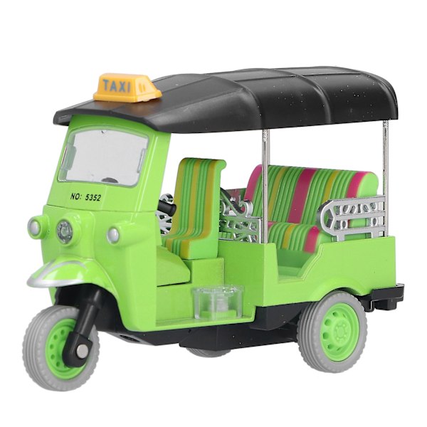 Drag tillbaka thailändsk trehjuling simulering legering Tuk Tuk bilmodell leksak barnfordon leksak röd Green