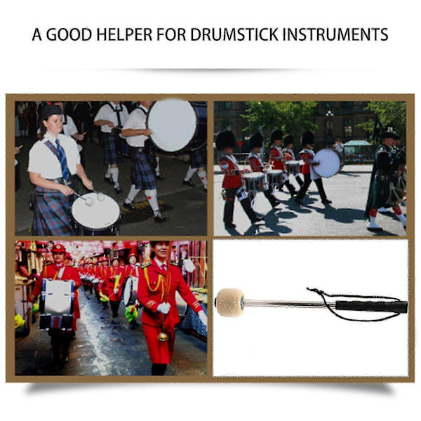 2 stk. stortrommestikker Filthoved Percussion Mallets Timpani Sticks