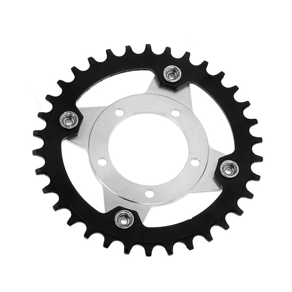 34T 104 BCD Elcykel Kædering og Adapter til Bafang BBS01 BBS02 Midtermonteret Motor Sort